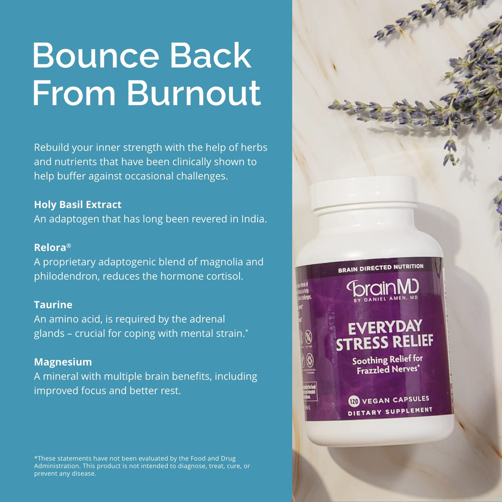 Packaging and branding for BRAINMD Dr Amen Everyday Stress Relief