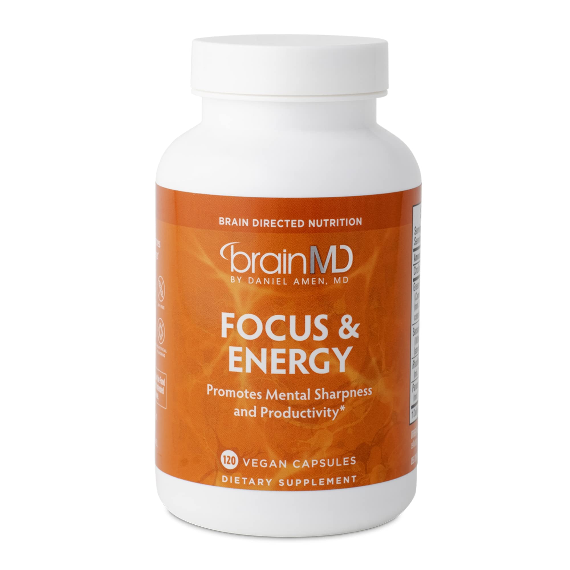 BrainMD Dr Amen Focus & Energy bottle label