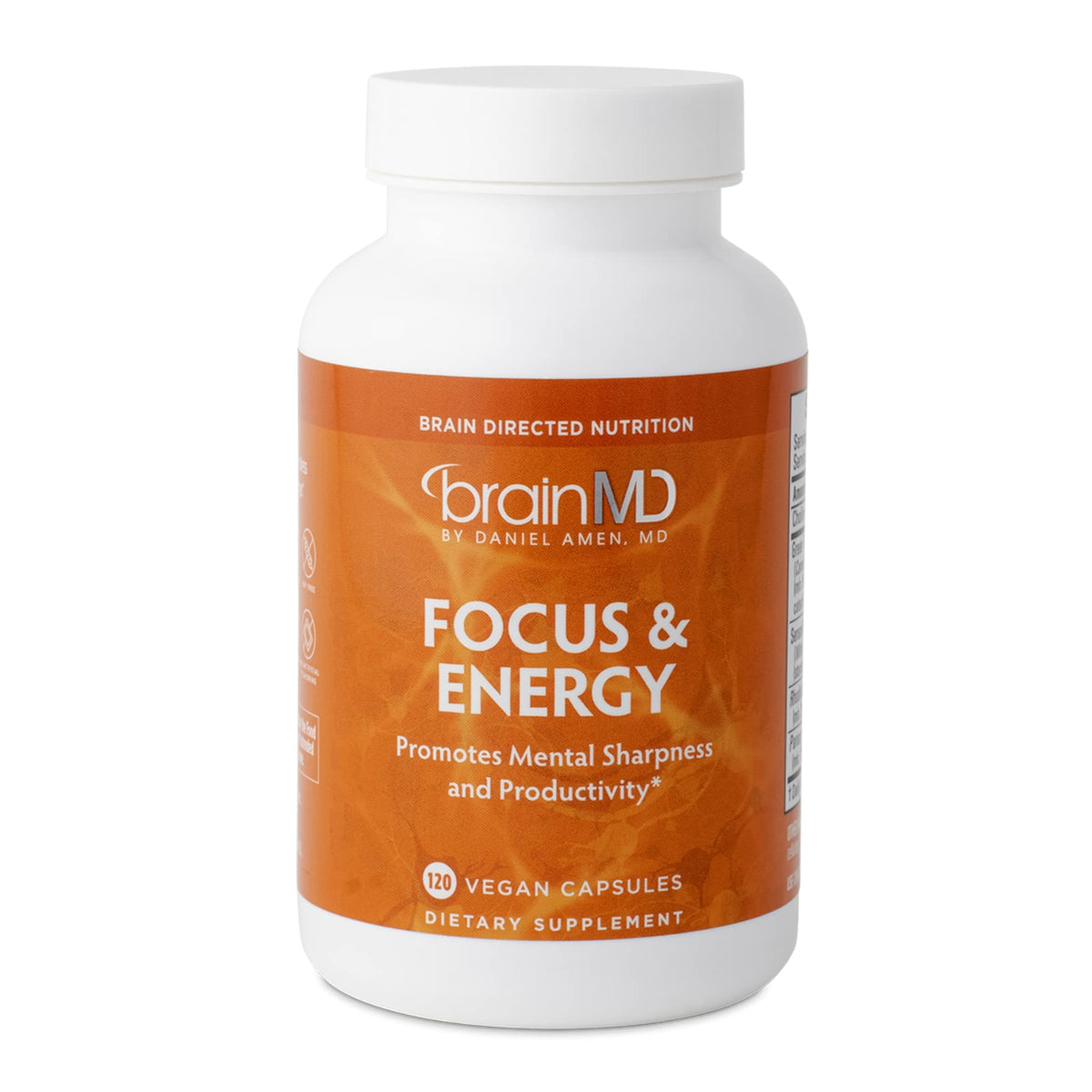 BrainMD Dr Amen Focus & Energy bottle label