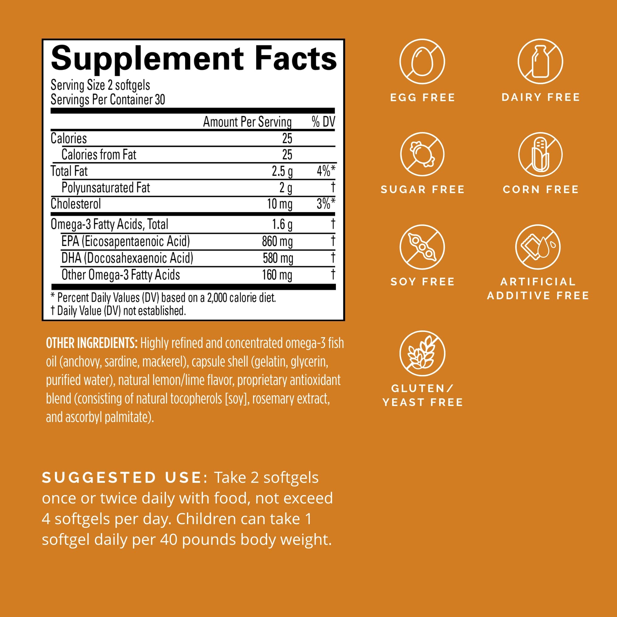 Close-up of BrainMD Omega-3 Power bottle showing label