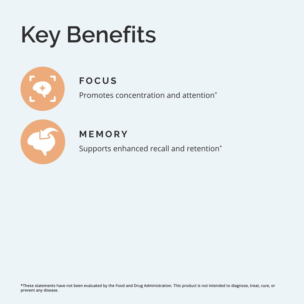 Brain health icon representing cognitive support