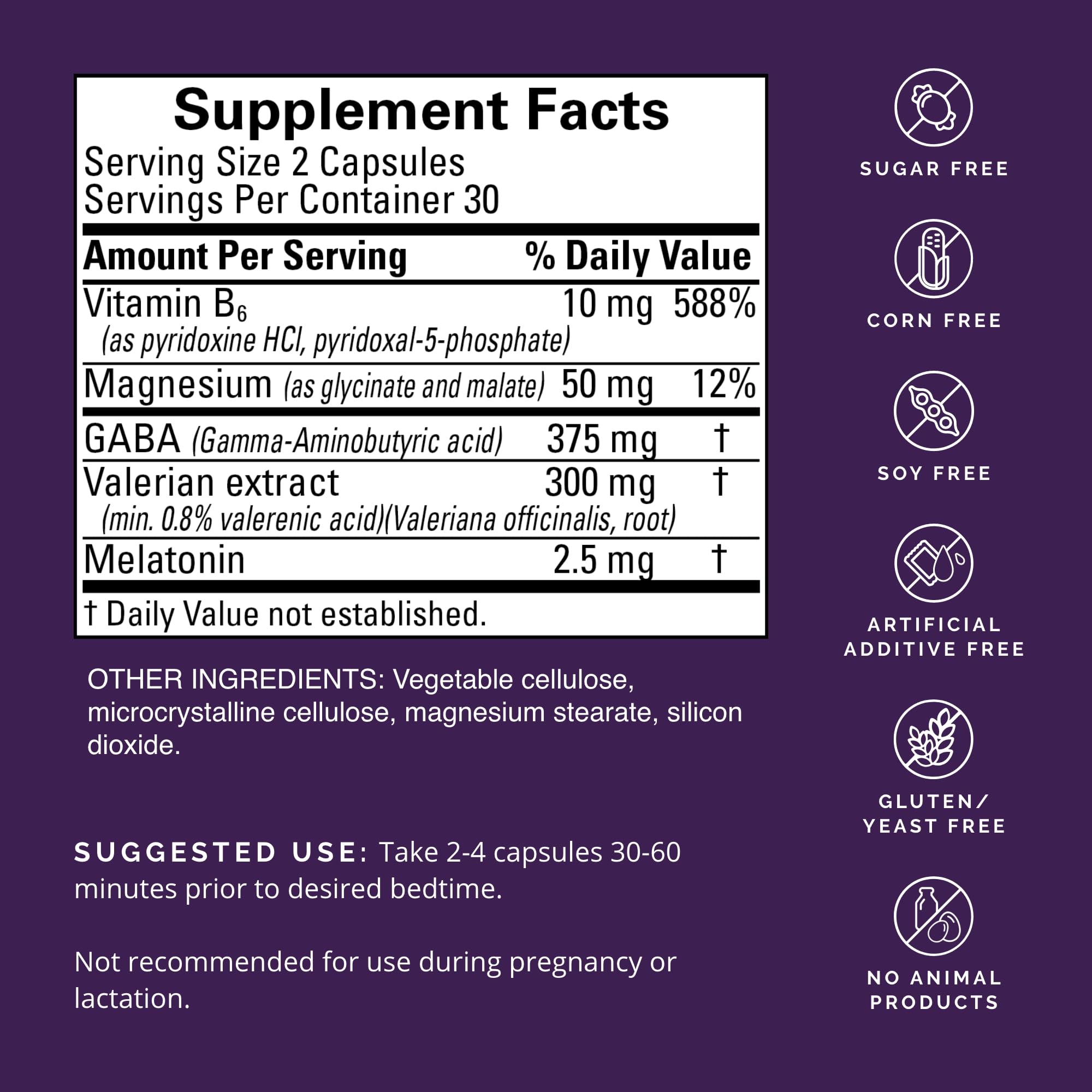 Close-up of Restful Sleep bottle label