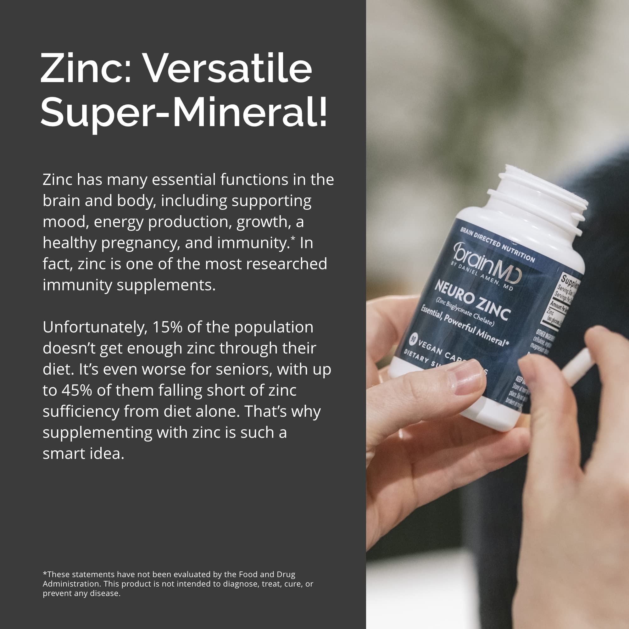 Gluten-free BrainMD Neuro Zinc packaging