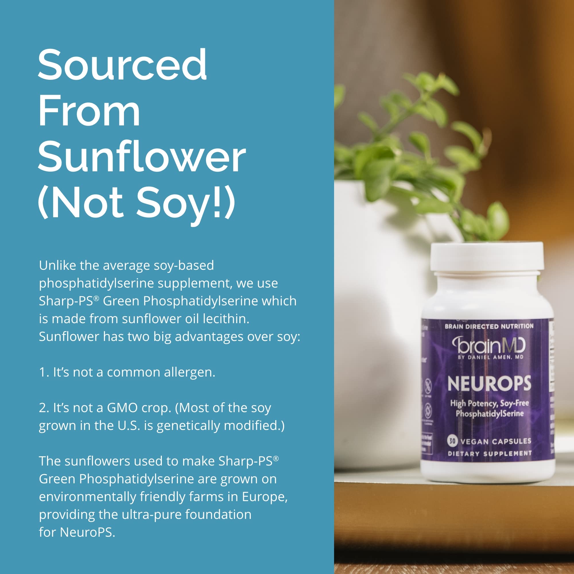 Gluten-free BrainMD NeuroPS packaging label