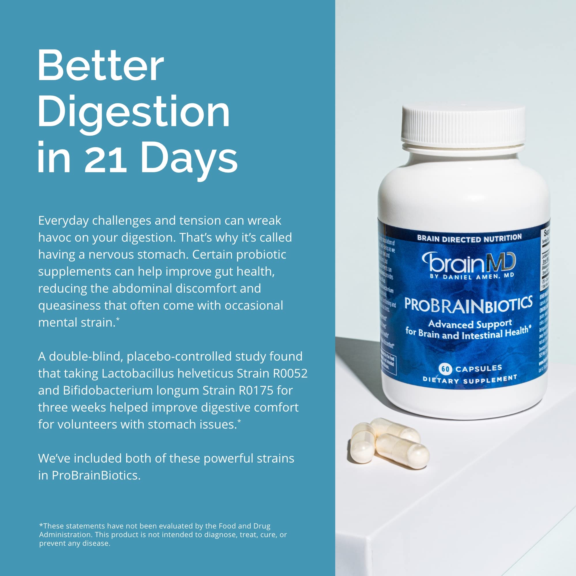 60-serving gluten-free ProBRAINbiotics packaging