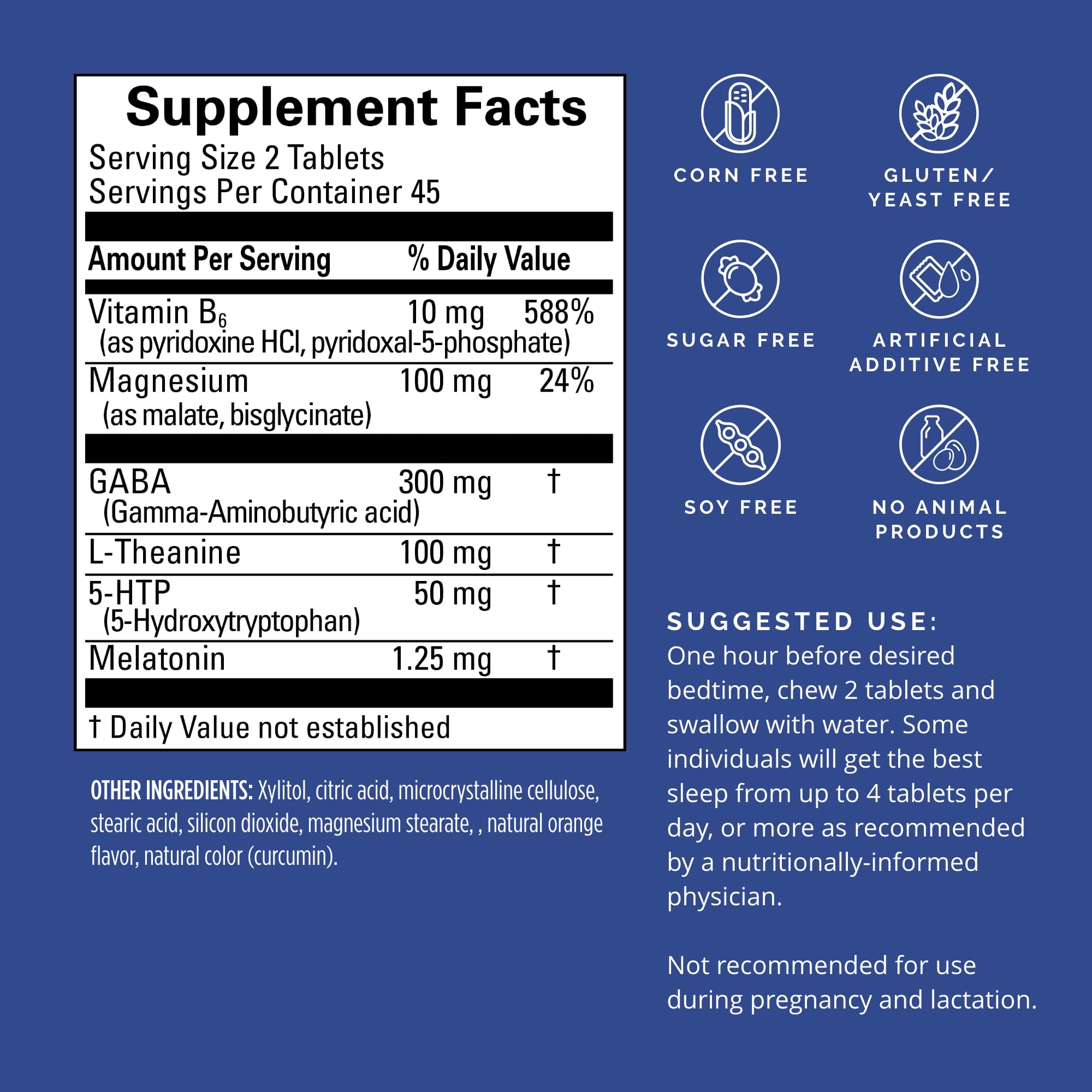Close-up of chewable sleep tablets