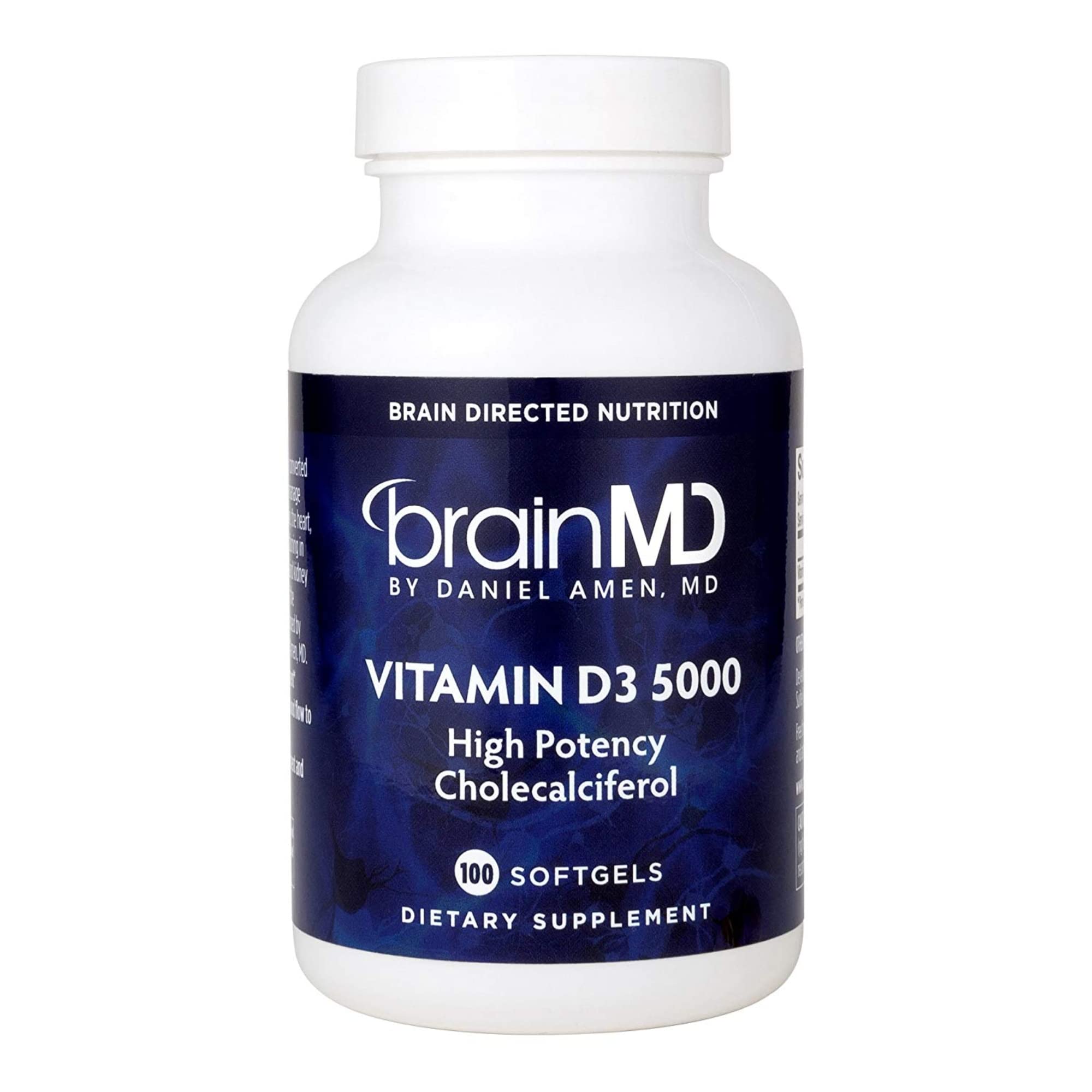 BrainMD Vitamin D3 5000 IU bottle with label