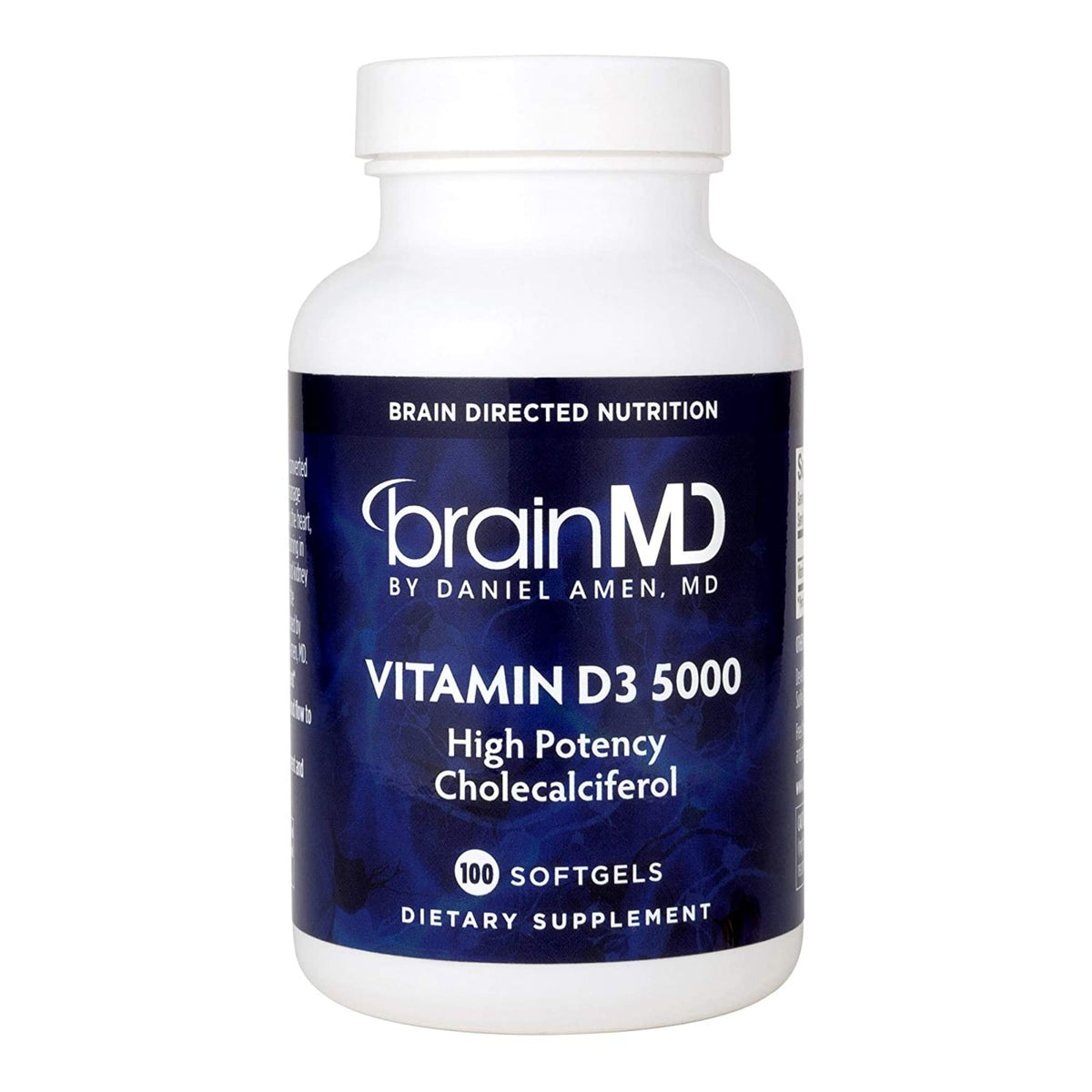 BrainMD Vitamin D3 5000 IU bottle with label