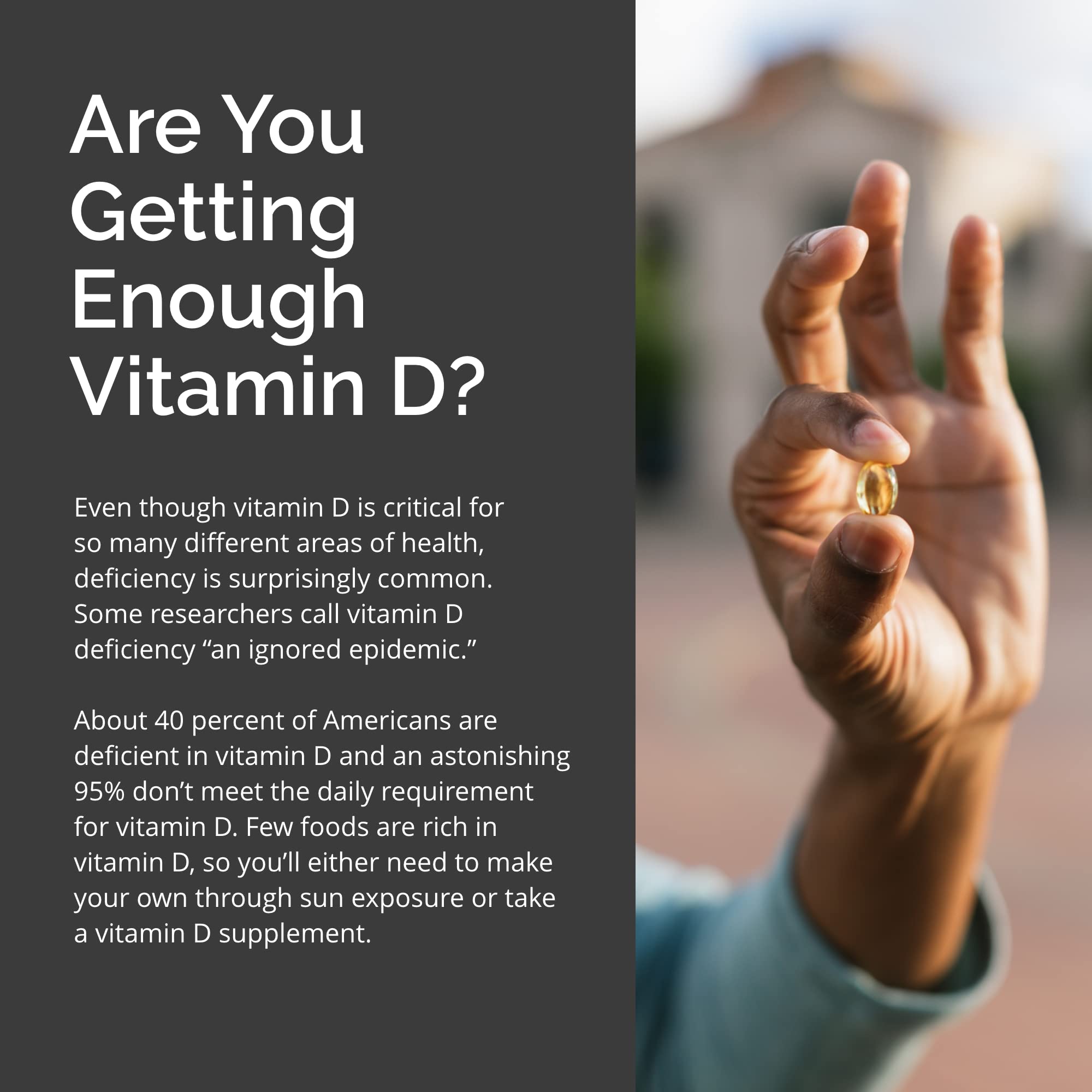 Vitamin D3 supports immune, bone and muscle health