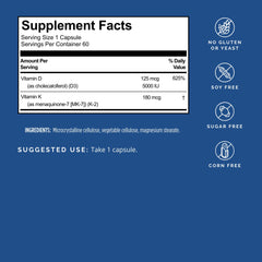 Close-up of supplement bottle highlighting bone support