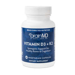 BRAINMD Vitamin D3 + K2 60 capsules bottle - hero image