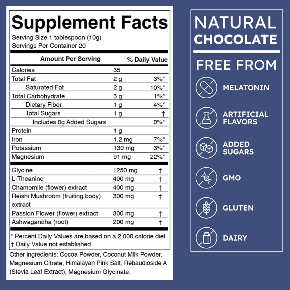 Scooping Brainoa Sleep Cocoa powder into a mug