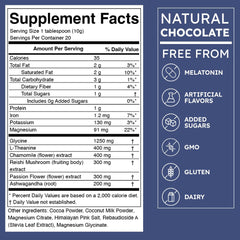 Scooping Brainoa Sleep Cocoa powder into a mug