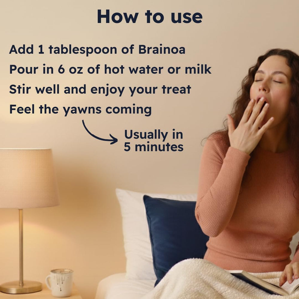 Evening relaxation scene with Brainoa Sleep Cocoa and candlelight