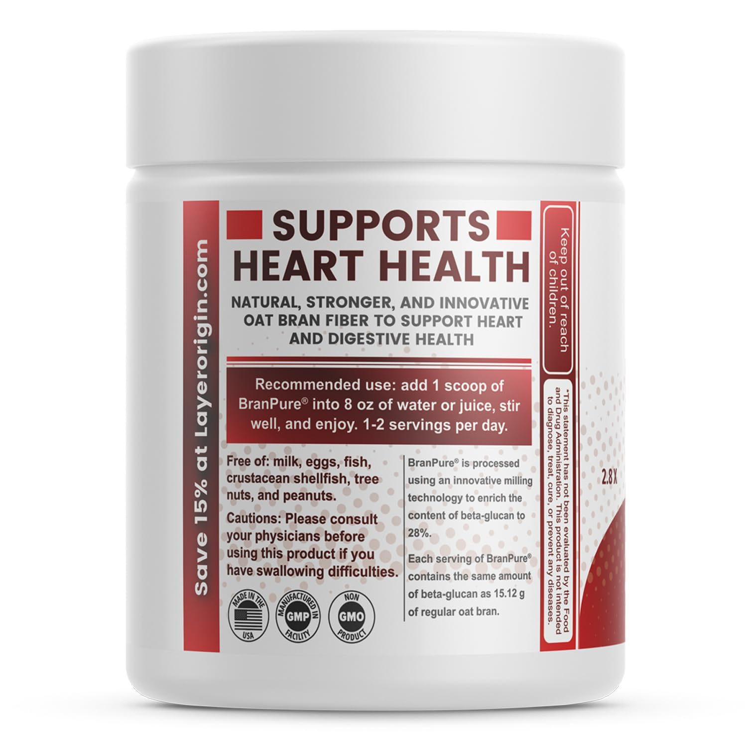Ingredients showing soluble oat beta-glucan content