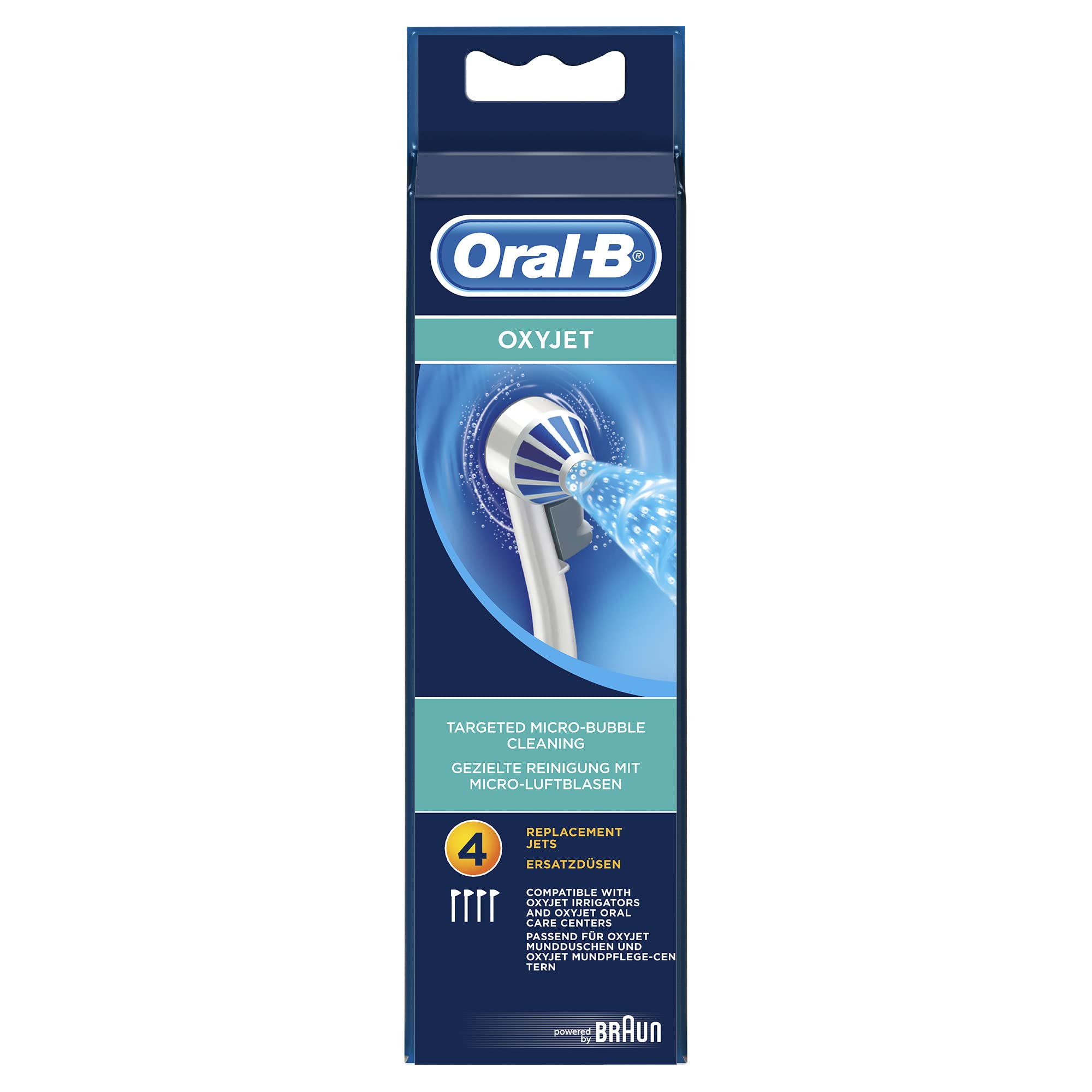 Pack of four Oral-B OxyJet toothbrush heads