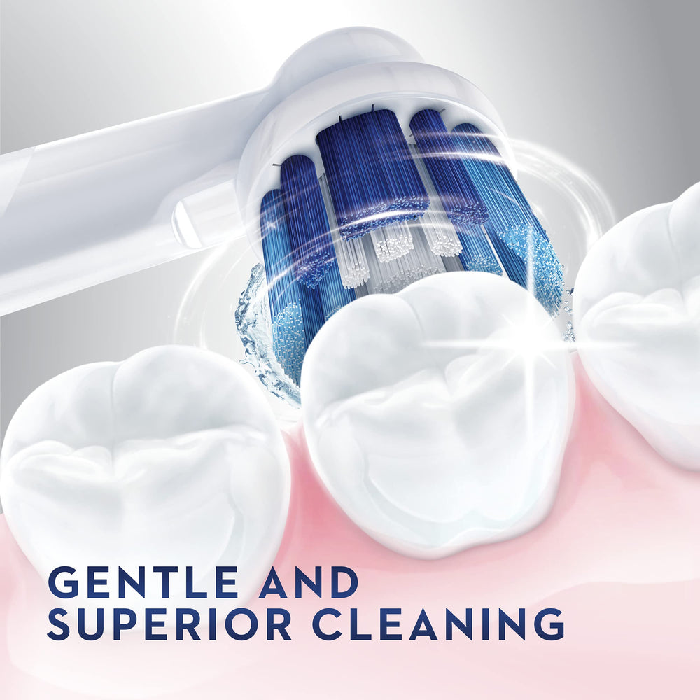 Bristles designed to remove plaque and clean between teeth