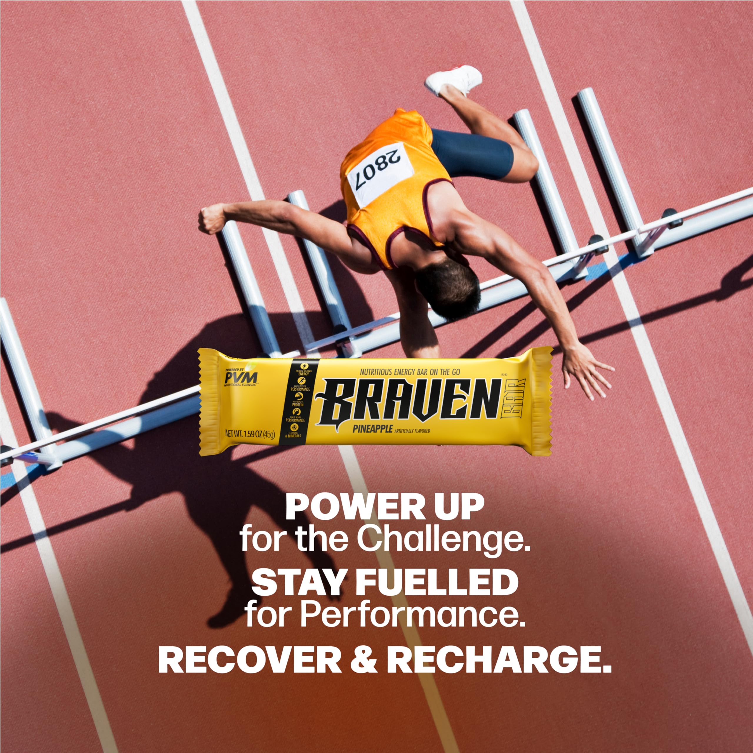 BRAVEN Braven Bar used during a run for quick energy.