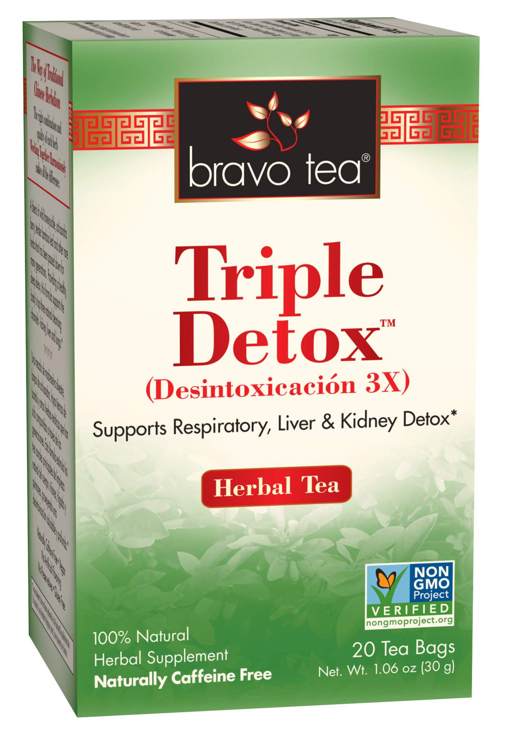 Bravo Tea Triple Detox Herbal Tea box