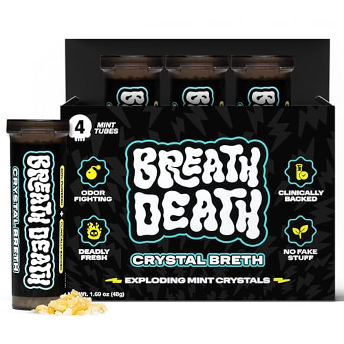 Breath Death Crystal Breath Mints packaging display