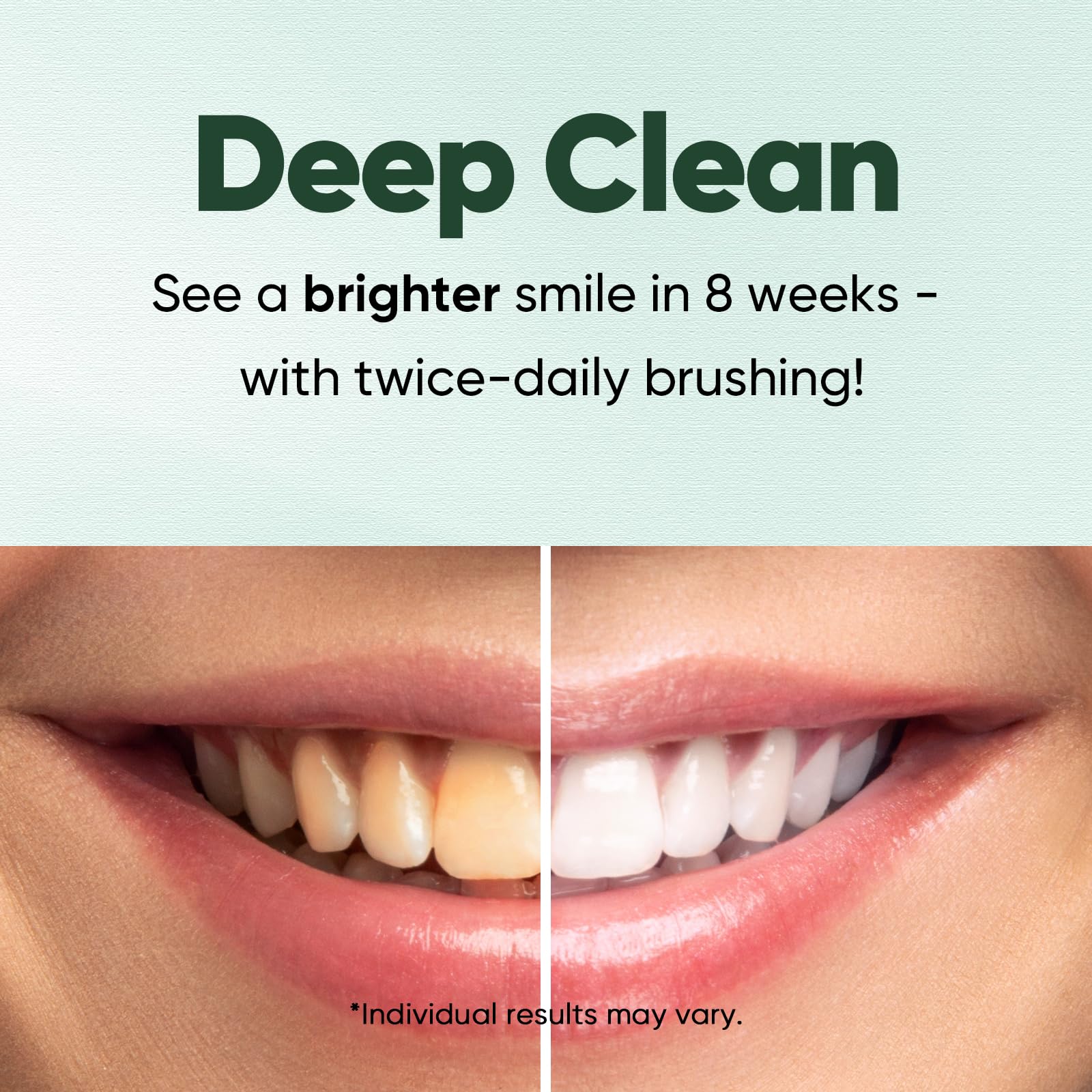 Breath-freshening Misty Mint toothpaste