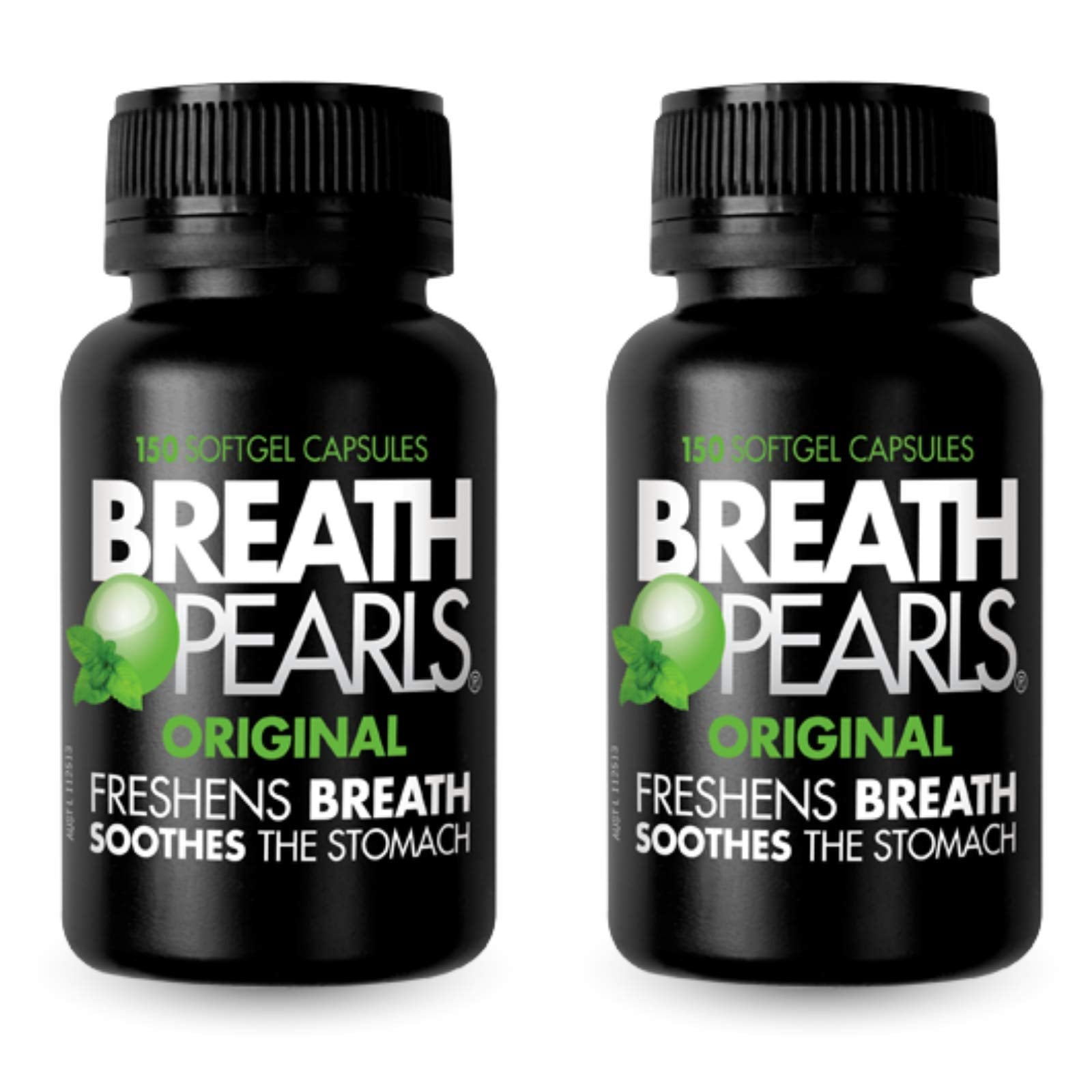 Breath Pearls Original Peppermint and Parsley 2-Pack - 300 Softgels