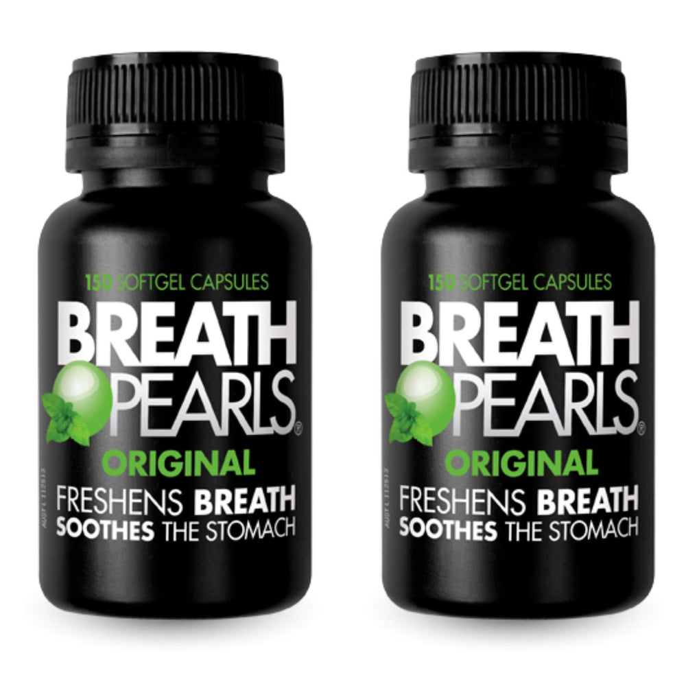 Breath Pearls Original Peppermint and Parsley 2-Pack - 300 Softgels
