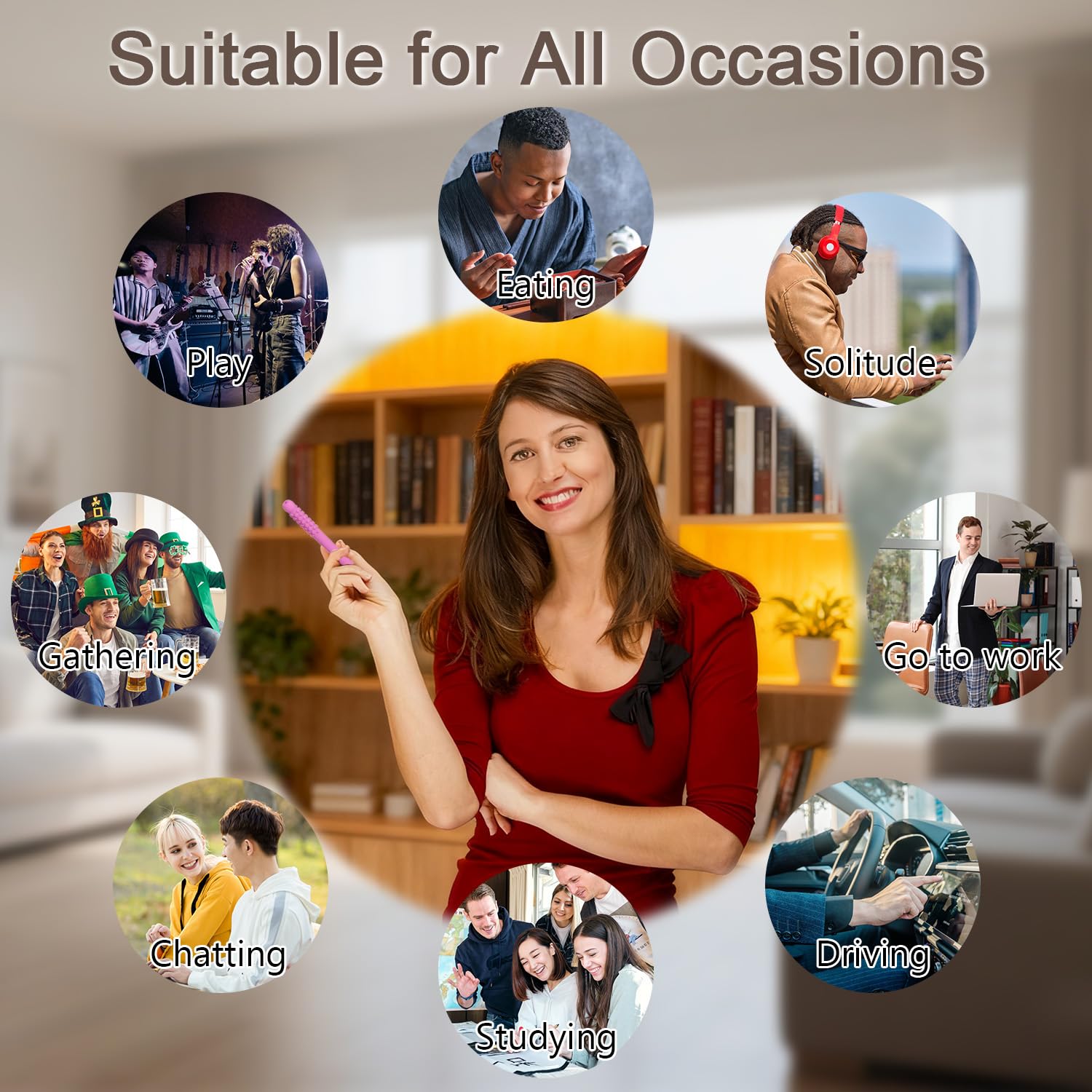 Lifestyle image showing aid for nail-biting and smoking habits