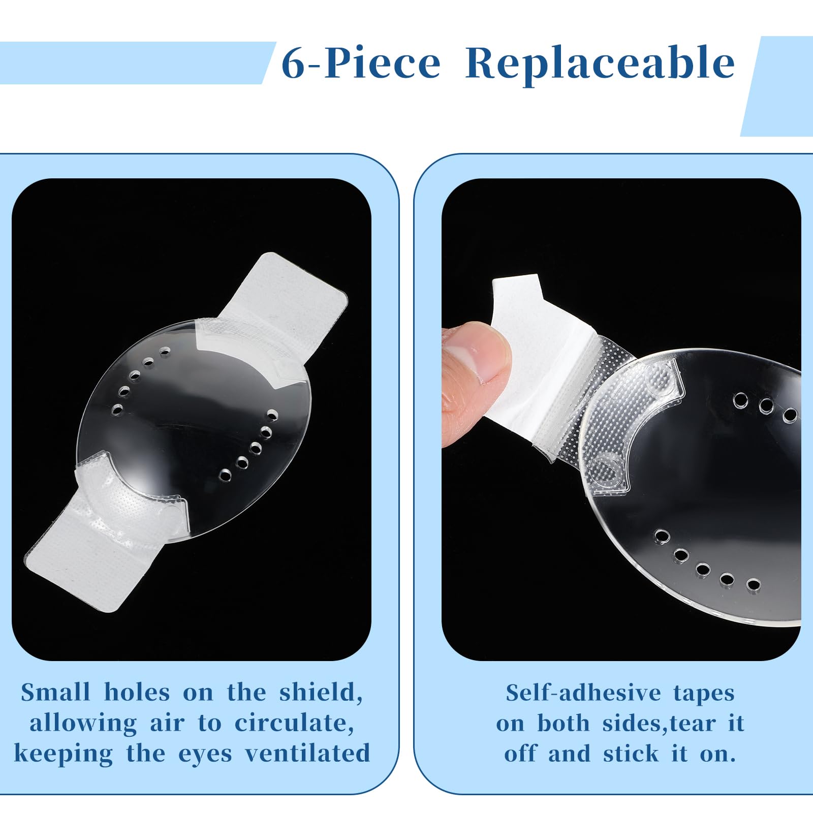 Breathable eye patch with a 10-hole design