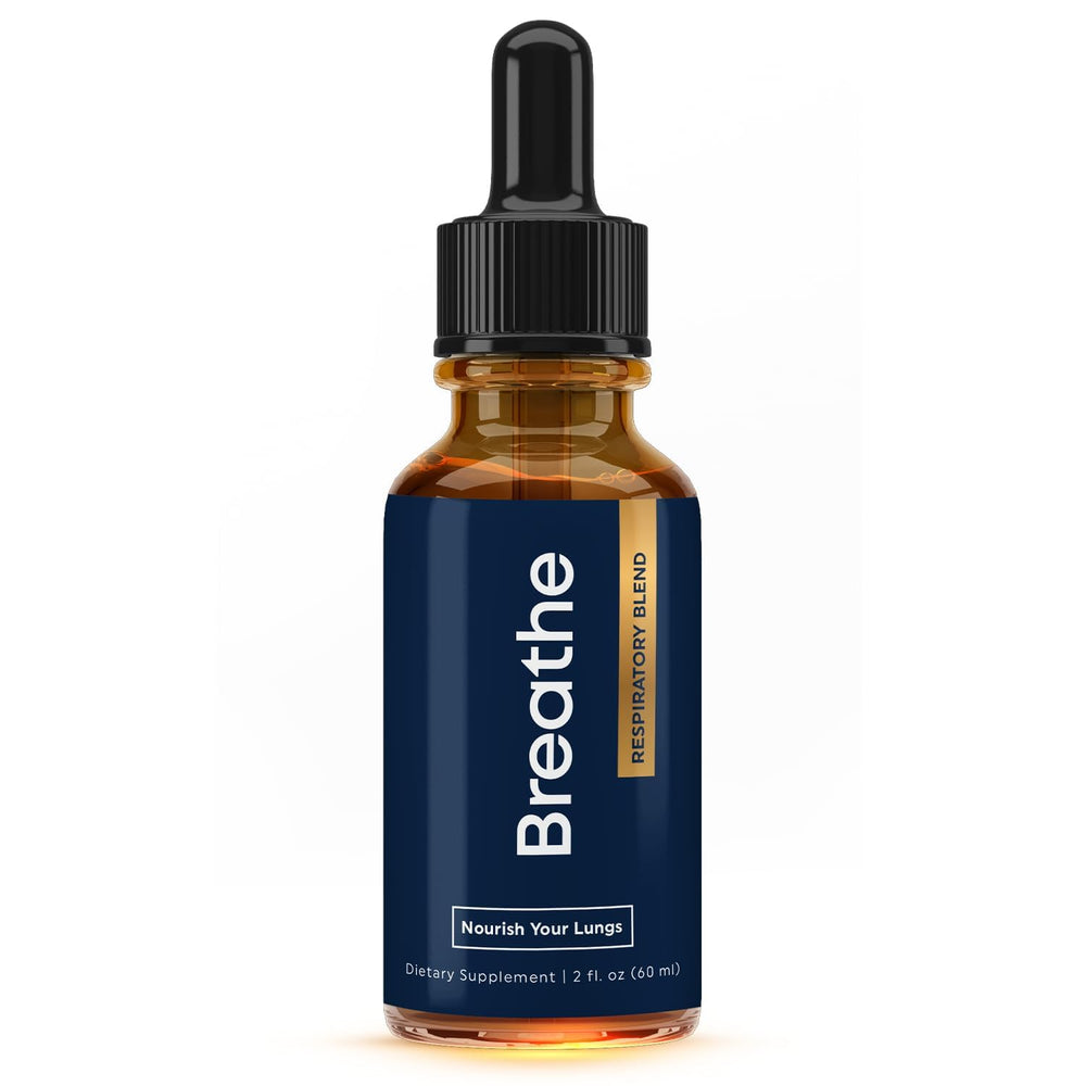 BREATHE 8-in-1 Mullein Drops bottle front label