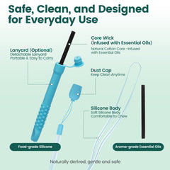 BPA free soft silicone chewable breath sticks