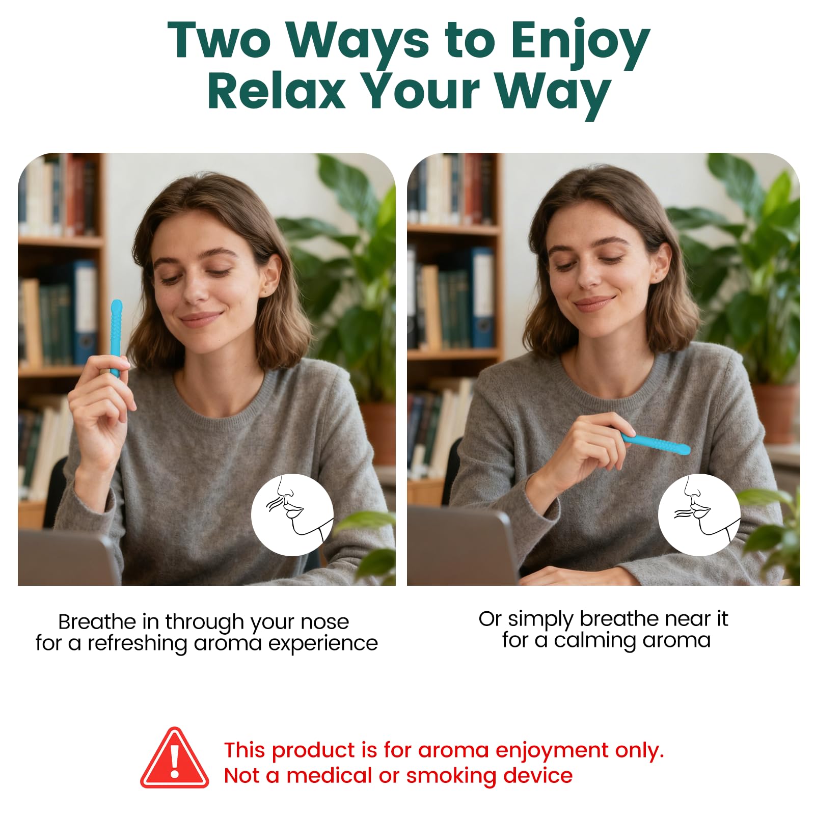 Portable pocket sized Chewable Breather Sticks with protective cover