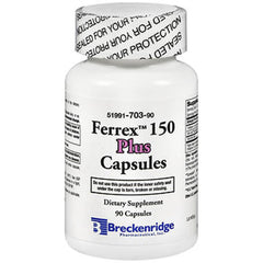 Breckenridge Ferrex 150 Plus Capsules bottle, 90 capsules