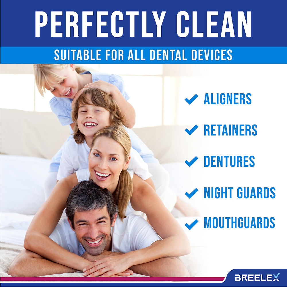 Retainer or night guard soaking in Breelex cleaning solution
