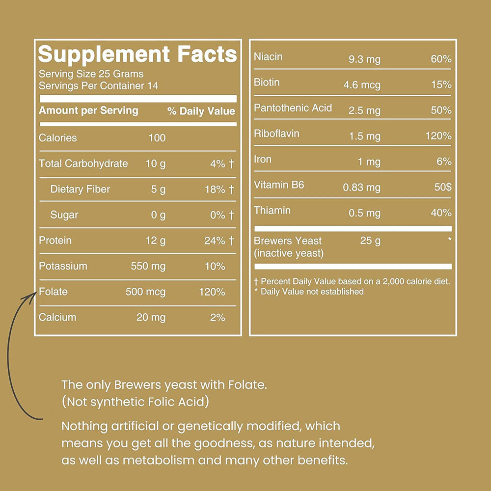 Close-up of pure dried brewer's yeast flakes
