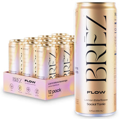 Front view of BRĒZ Flow Lion’s Mane 12-pack can