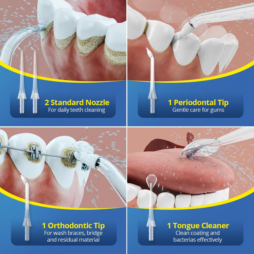 Brezz Water Dental Flosser Pick charging via USB-C