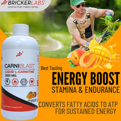 Glass with Carniblast liquid ready to mix for workouts.