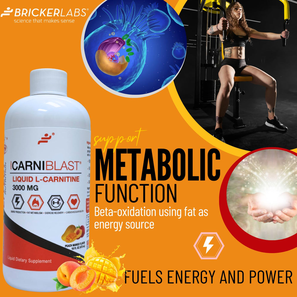 Made-in-USA Carniblast bottle on clean kitchen counter.