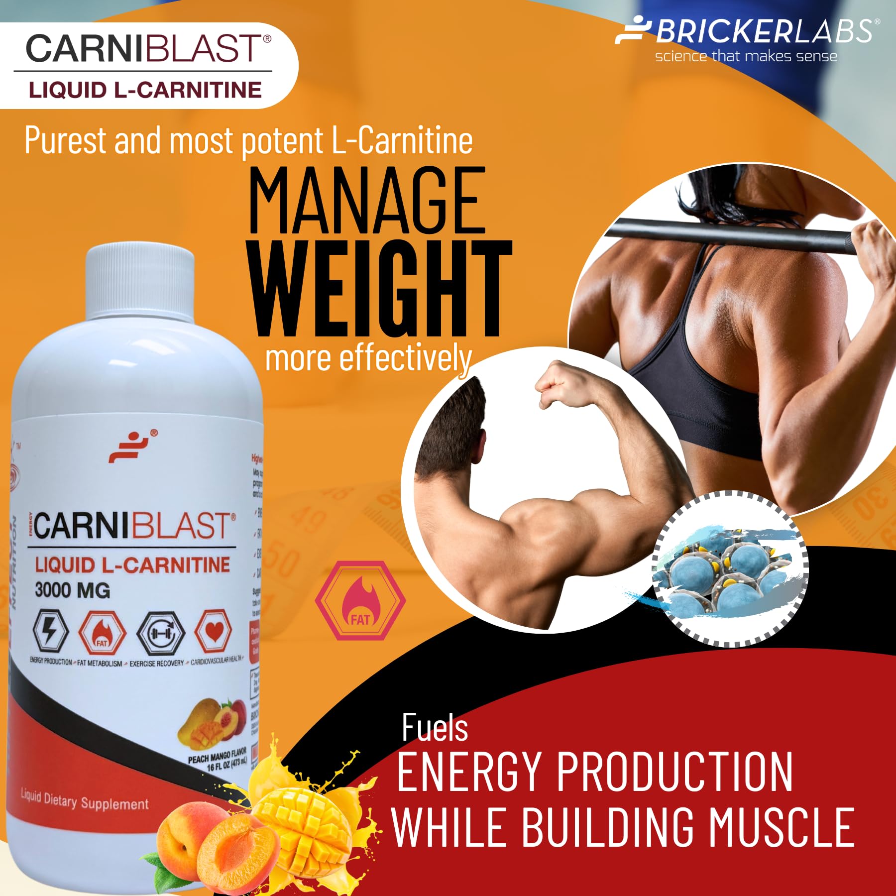 Carniblast liquid added to smoothie for an energy-boosting drink.