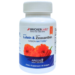 Bricker Labs Lutein + Zeaxanthin softgel bottle front view