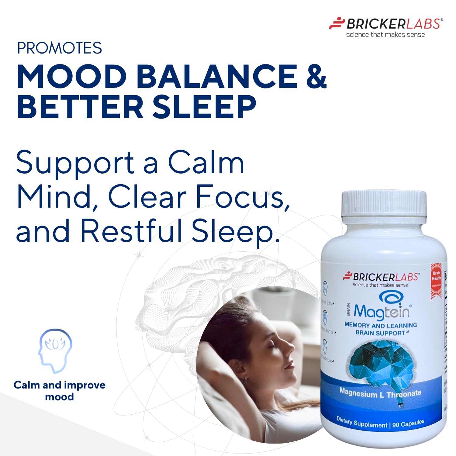 Lifestyle scene: person studying with Bricker Magtein bottle nearby