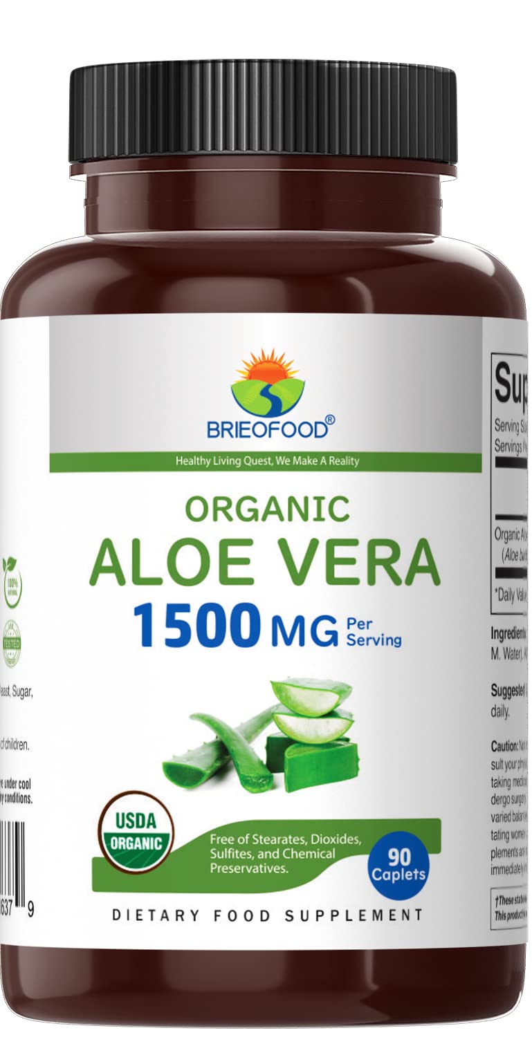 Package of Brieofood Aloe Vera 1500mg 90 tablets pack shot