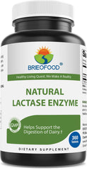 Brieofood Lactase Enzyme Pills bottle front view