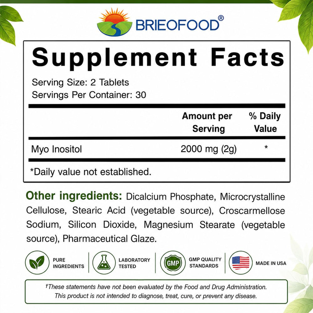 Brieofood tablet close-up showing smooth tablet texture for easy swallowing