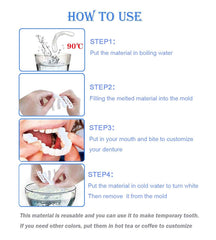 Adhesives included with Brige Smile temporary dentures