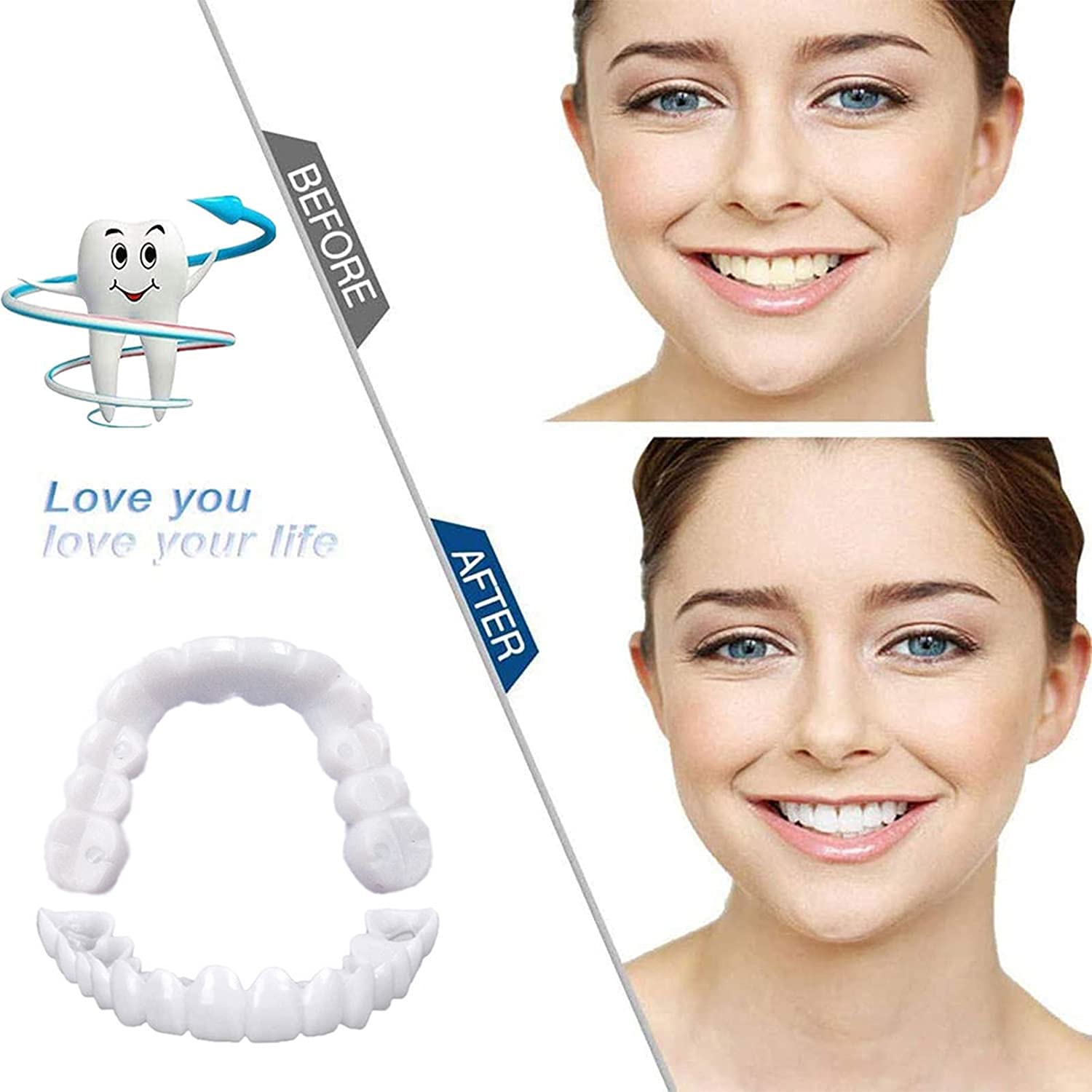 Brige Smile denture set with top and bottom
