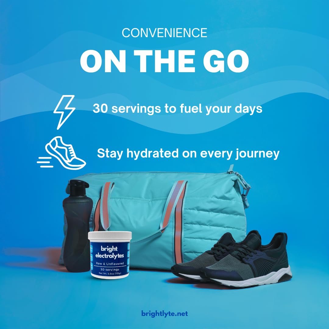 Bright Electrolytes on-the-go travel snapshot suggests convenient hydration while traveling