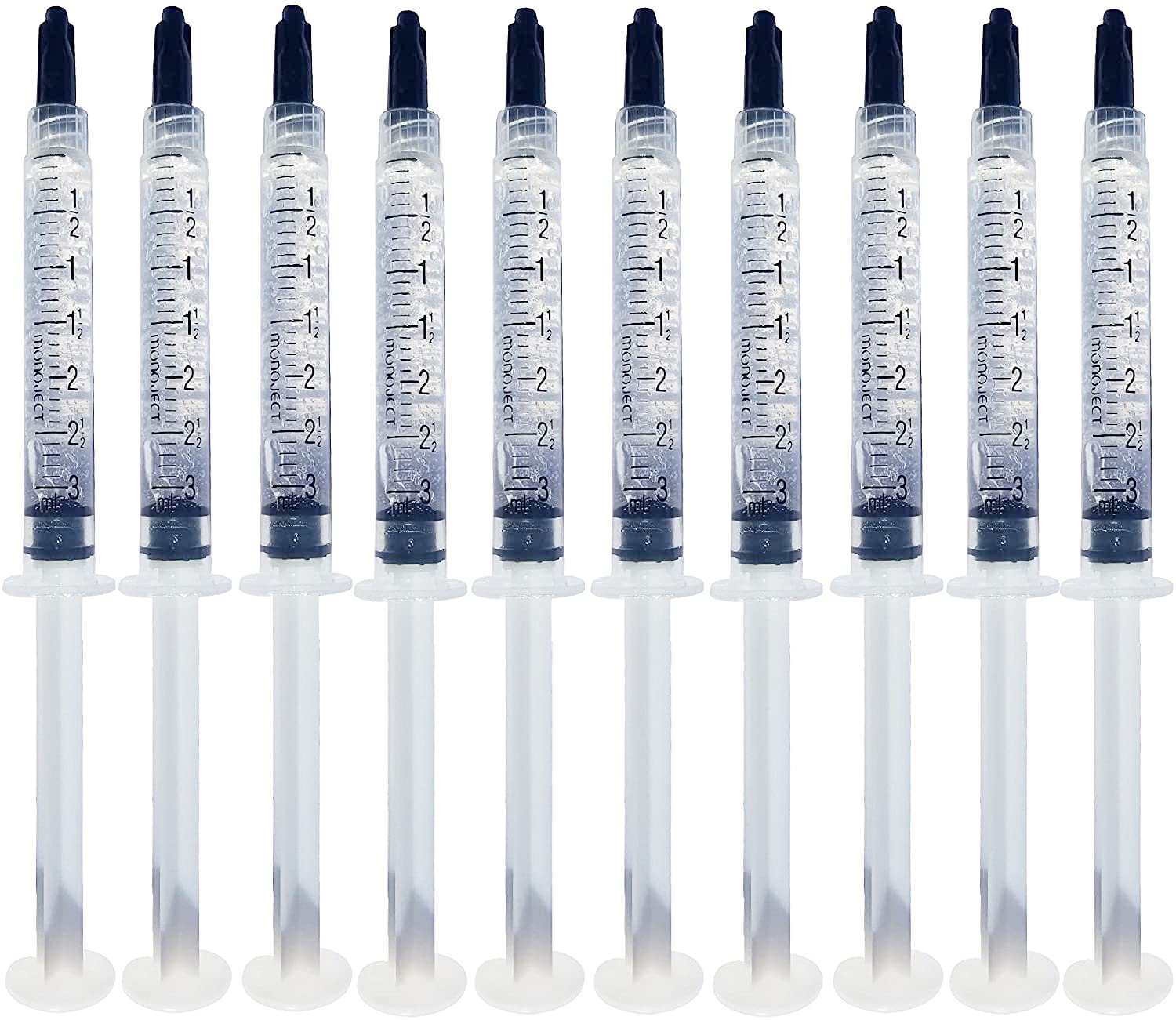 Bright White Smiles Teeth Whitening Gel Refill Kit – 10 tubes, 44% carbamide peroxide, no trays.