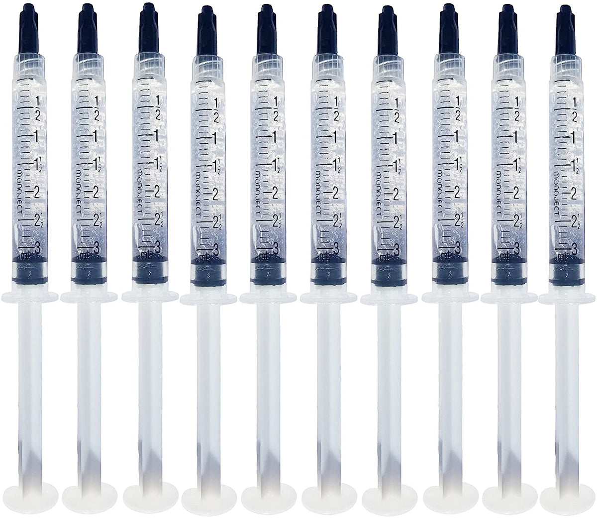 Bright White Smiles Teeth Whitening Gel Refill Kit – 10 tubes, 44% carbamide peroxide, no trays.